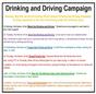Drinking and Driving Campaign