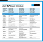 2020 AP Exam Schedule