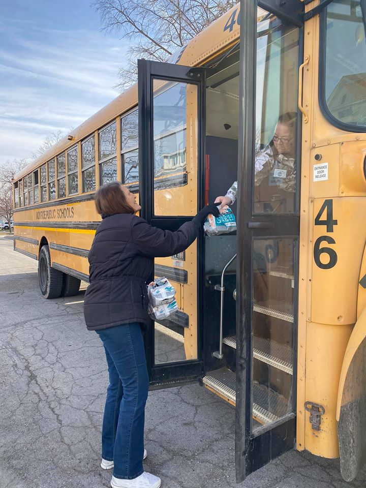 Meal Deliveries by Bus During COVID closure