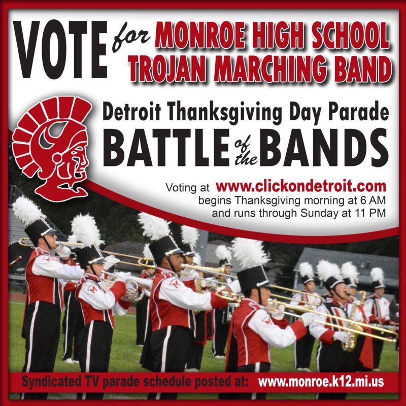Vote for MHS Band in Thanksgiving Day Parade Battle of the Bands