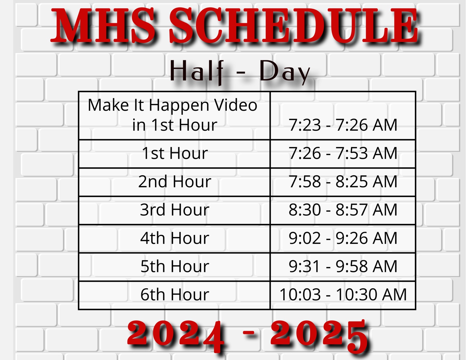 Half Day 24-25